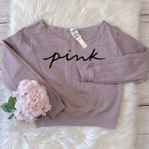 PINK Victoria’s Secret Everyday Lounge Open Neck Crew Size Small